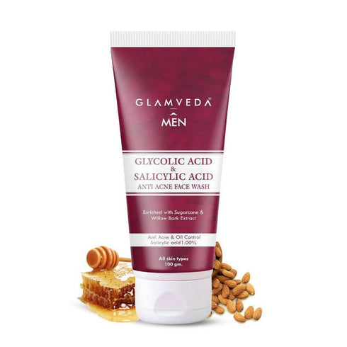 Glamveda Men Glycolic Acid & Salicylic Acid Anti Acne Face Wash